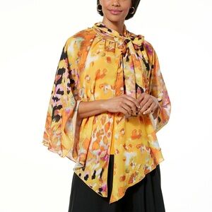 Vibrant Yellow and Orange Women's Top